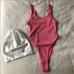 Meshki One Piece Swimsuit Pink